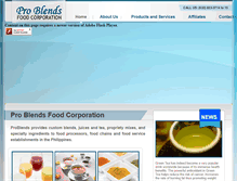 Tablet Screenshot of problendsfoodcorp.com